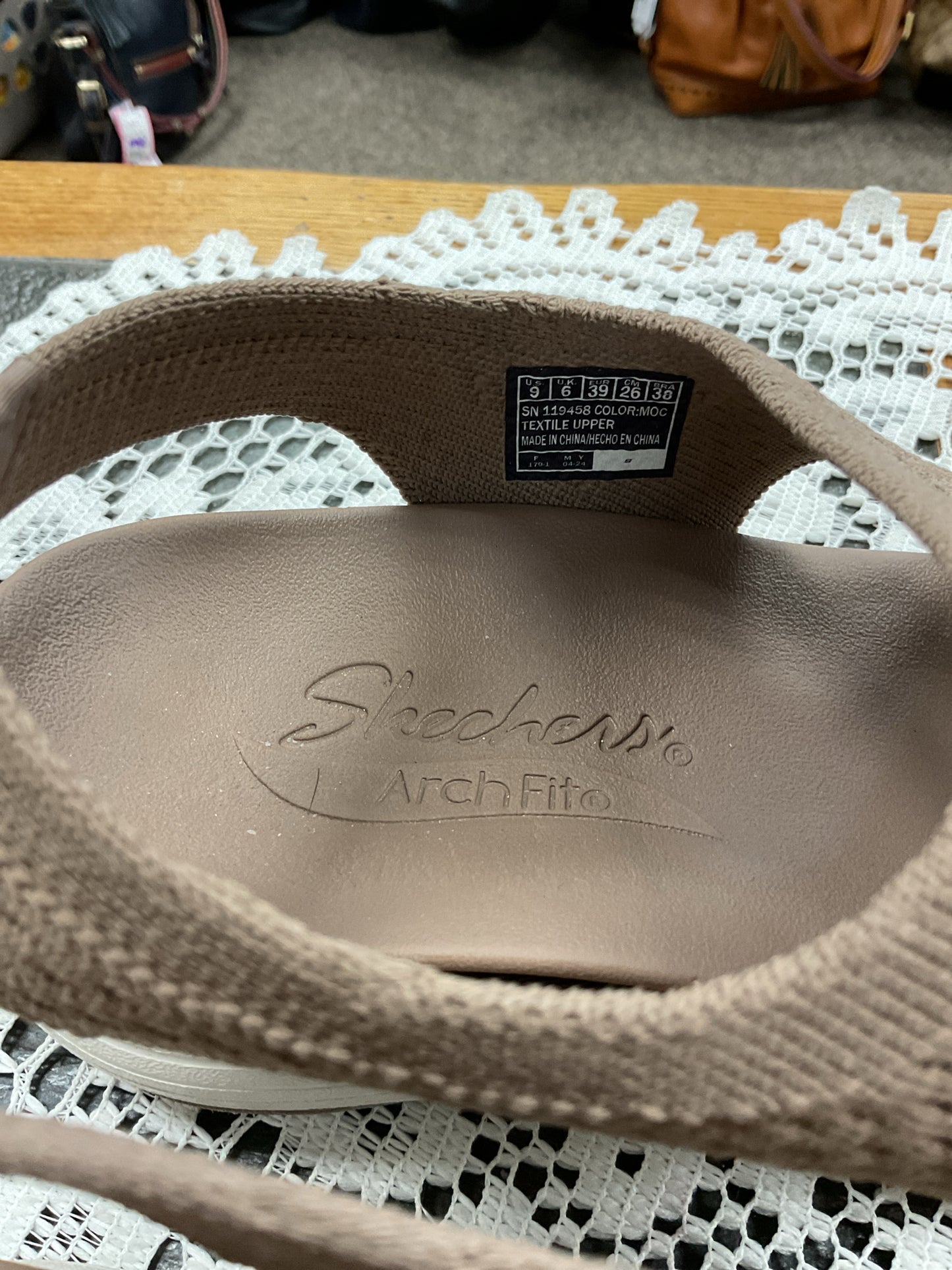 9 Skechers Taupe Sandals