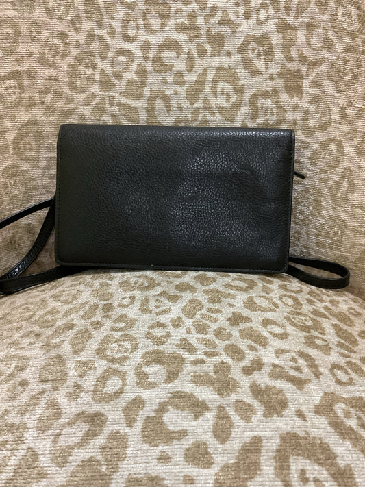 Purse moon & stars studded wallet crossbody flap purse black leather