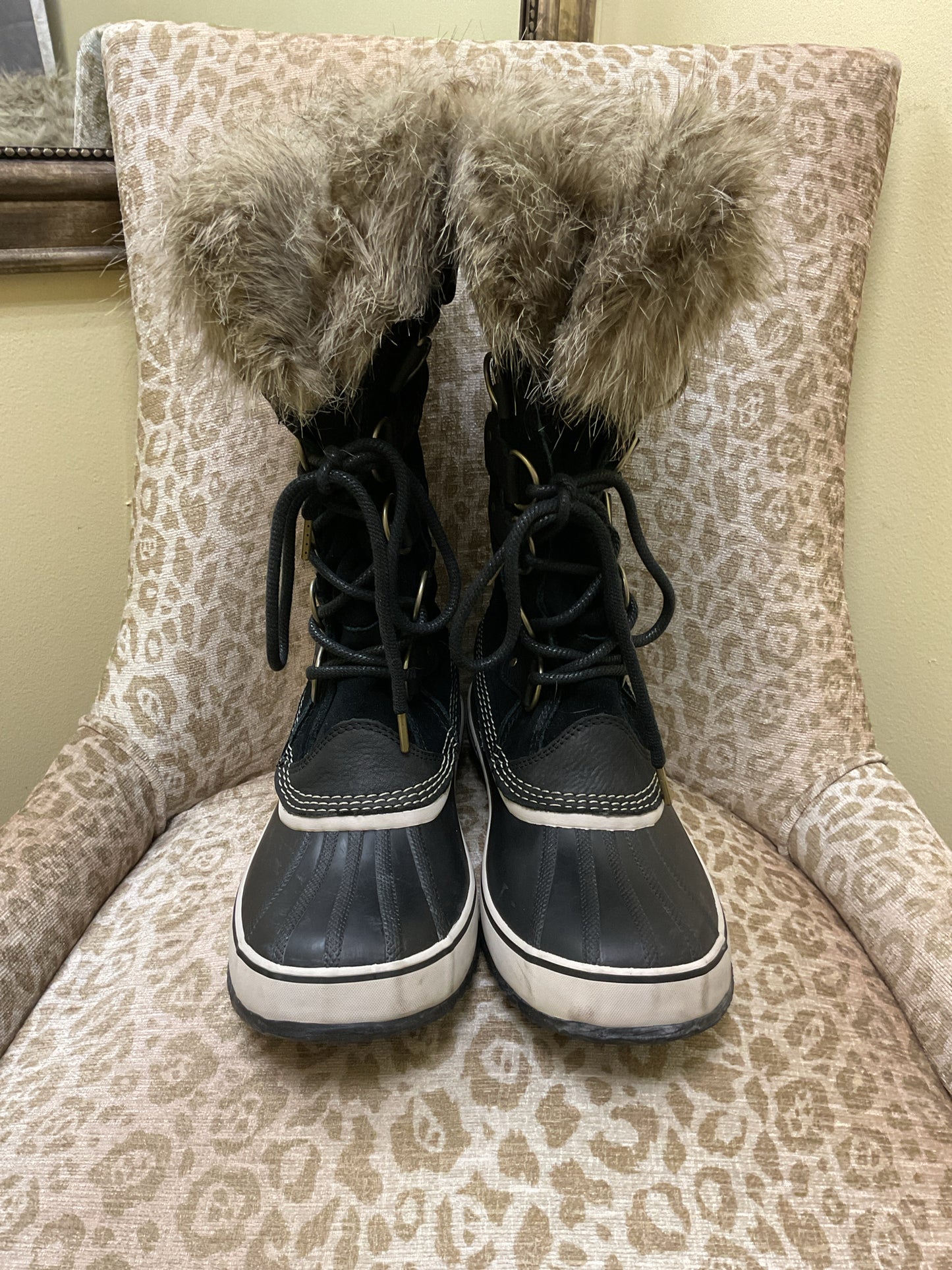 Sorel 12 Black Boots Joan of Arctic Winter