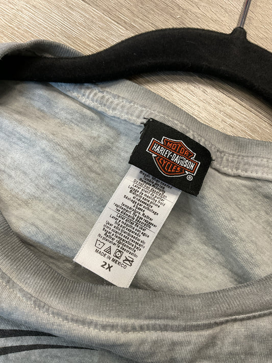 Harley Davidson Size 2X Sage Shirt skull 2004 ladies tee