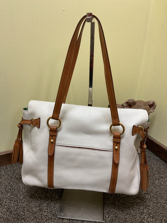 Dooney & Bourke Purse new Smith bag chalk white and brown pebbled