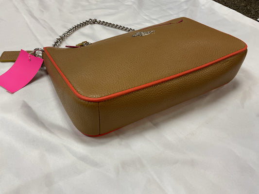 Purse Nolita orange and pink trim leather handbag small with camel leather