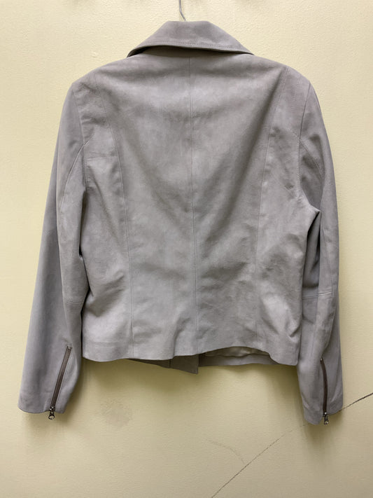 Quince Size M Gray jacket suede moto jacket