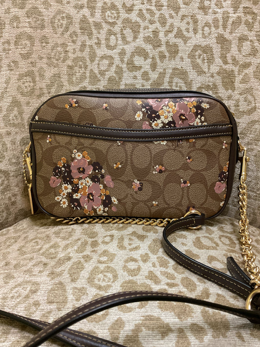 Purse F31433 Isla Chain Crossbody Signature Canvas Floral Flocking