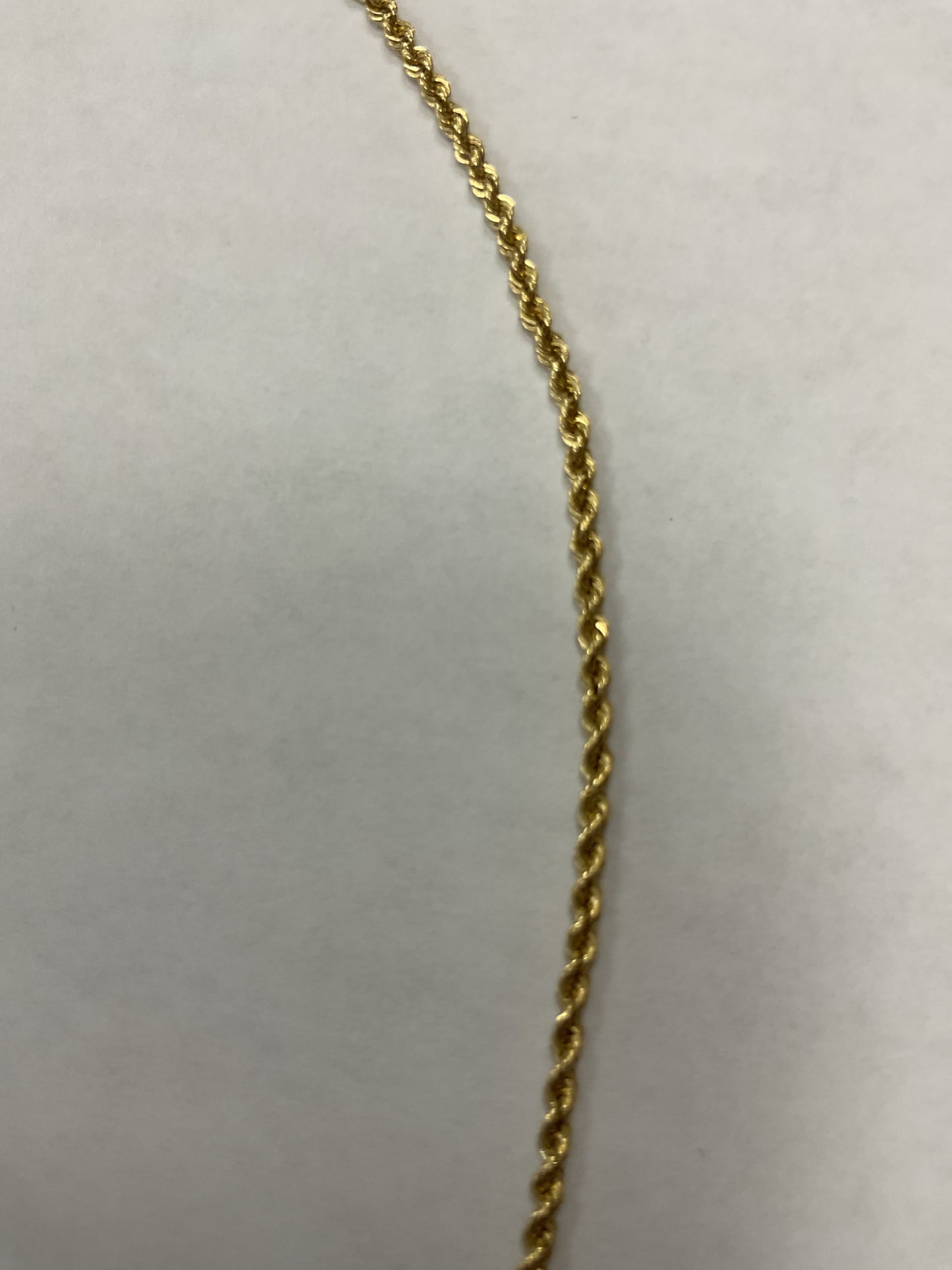 14K Necklace 16" rope twist 3.9g