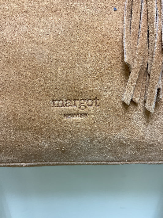 Margot Purse suede zip satchel with crossbody strap