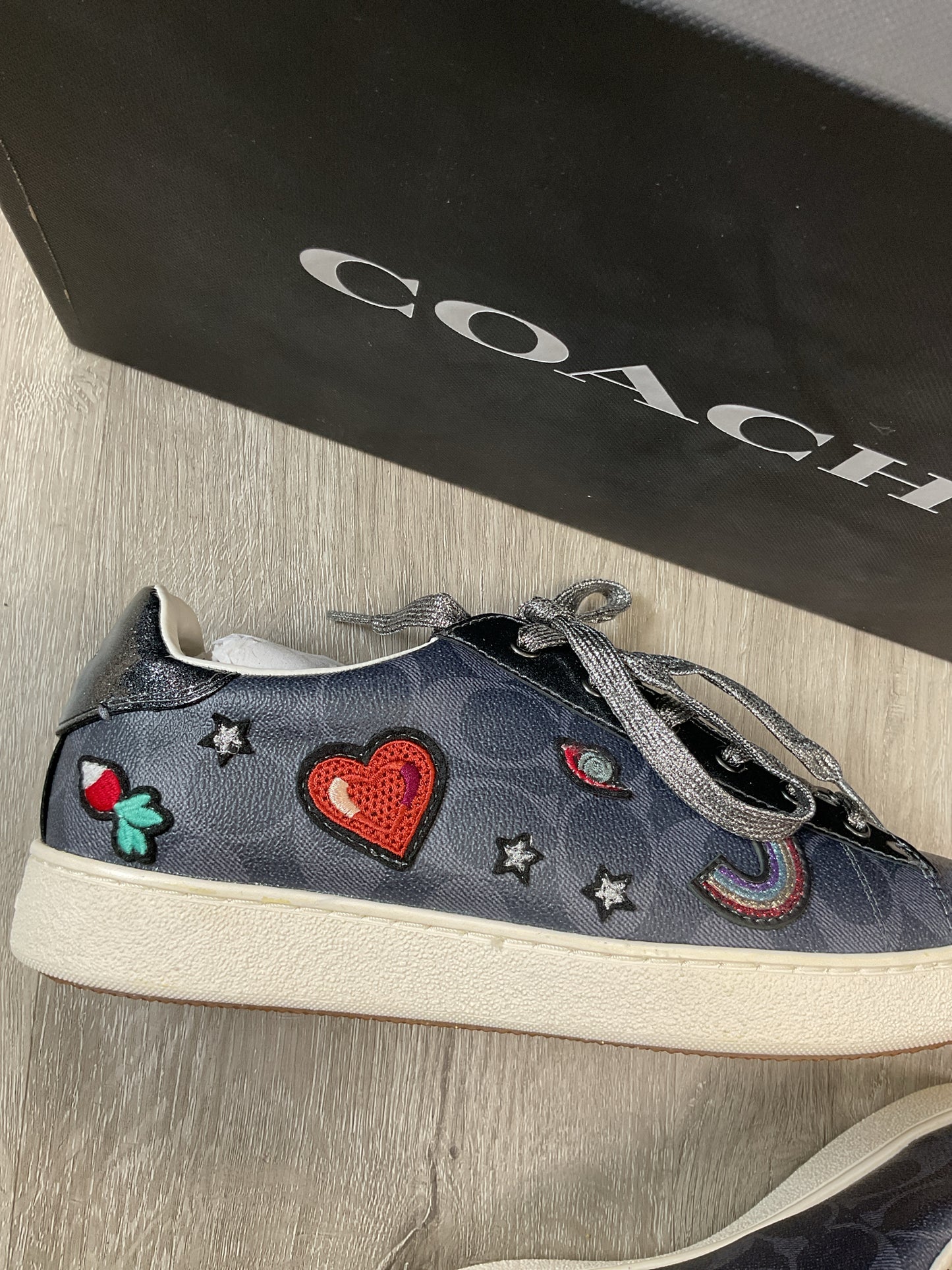 coach 8.5 Denim shoes Prairie denim New sneakers in box
