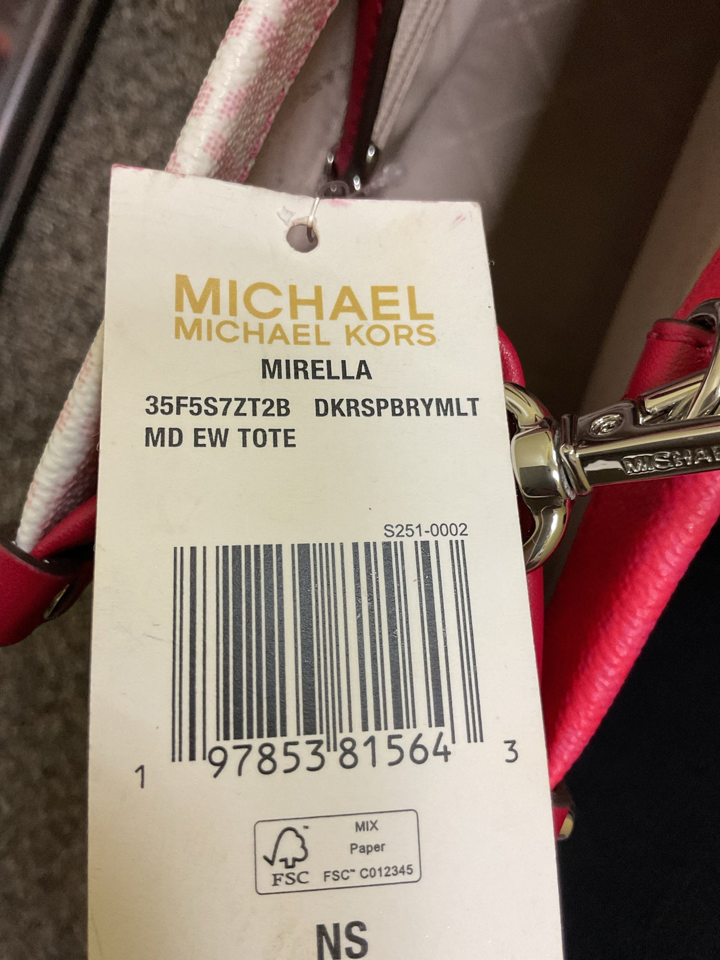 Michael Kors Purse fuchsia Mirella ombre pink tote NWT