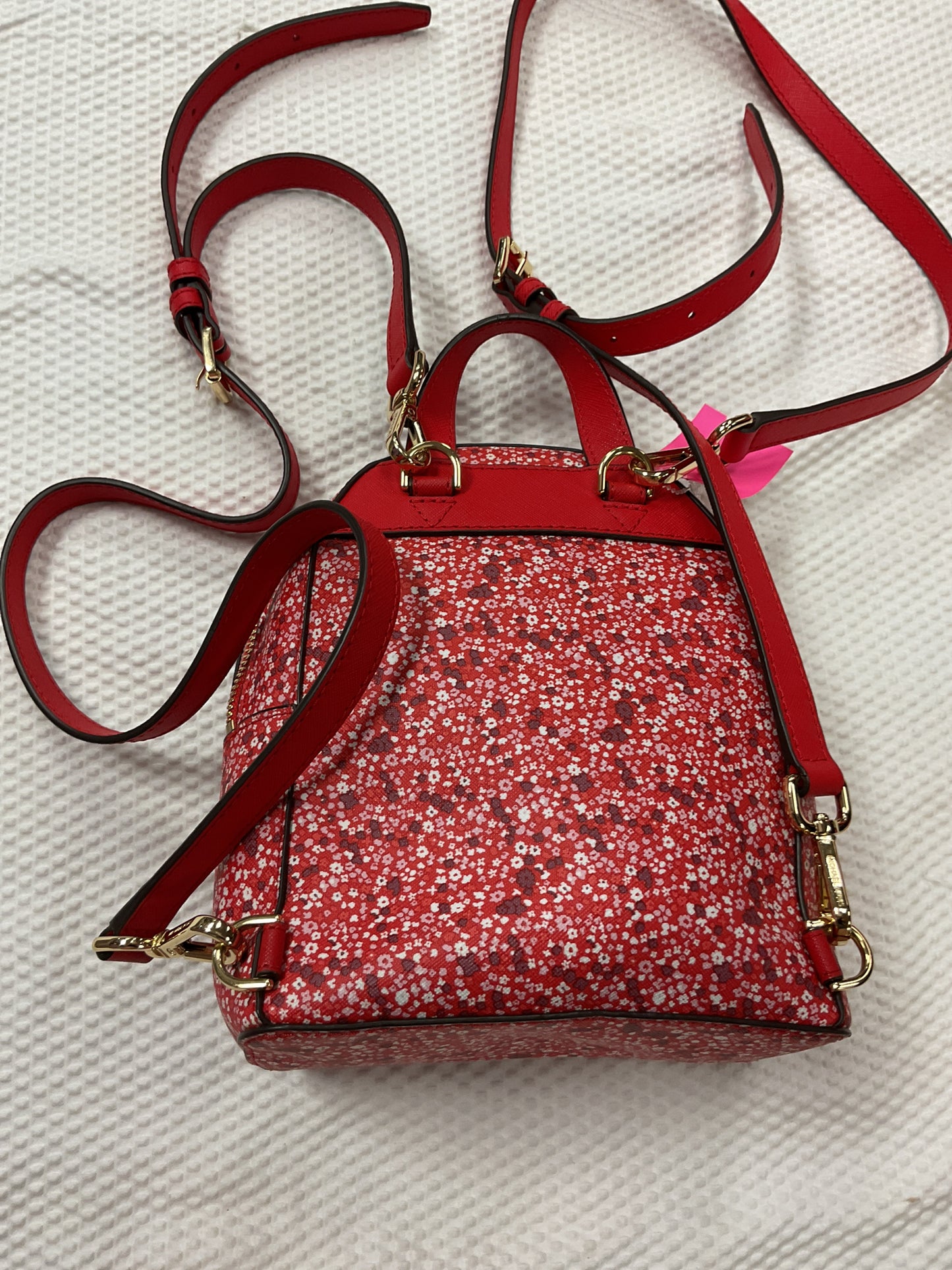 Michael Kors mini Backpack Mini flower red white burg