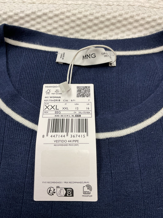 MNG Size XXL Navy Dress NWT T shirt ribbed dress fits XL
