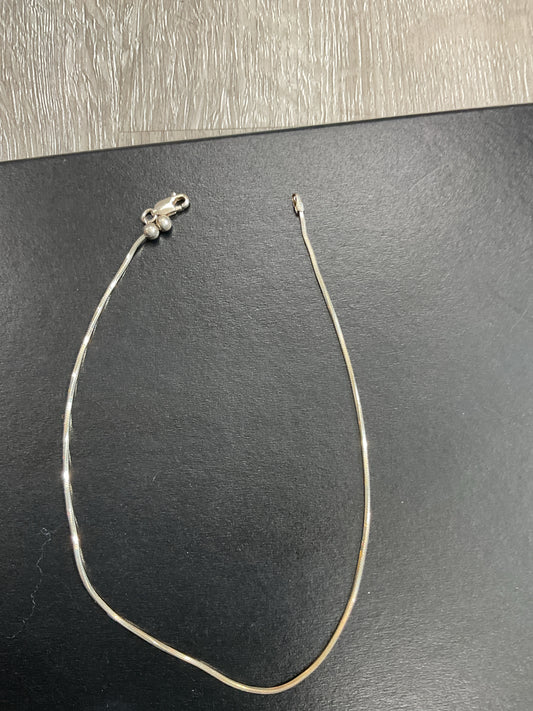 925 Sterling Bracelet Ankle with adjustable toggle 10.5"