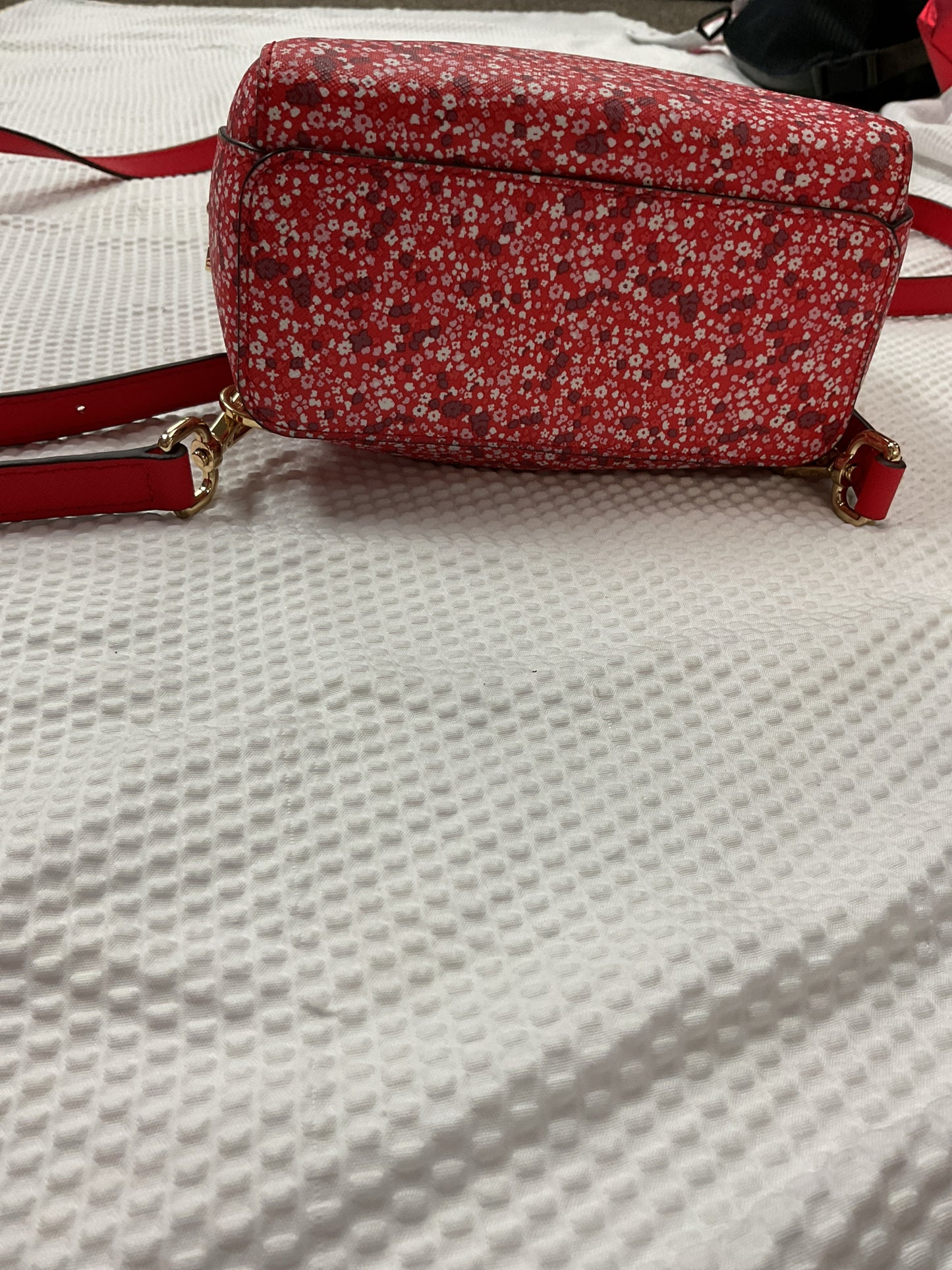 Michael Kors mini Backpack Mini flower red white burg