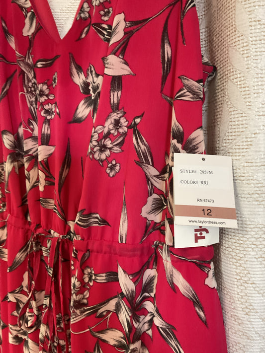 Taylor Size 12 Pink Dress