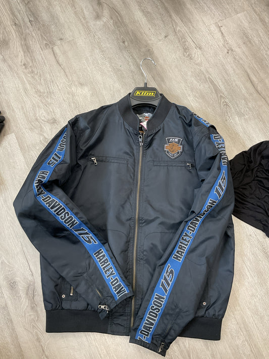 Harley Davidson Black Size M Jacket 115 years zip nylon mens