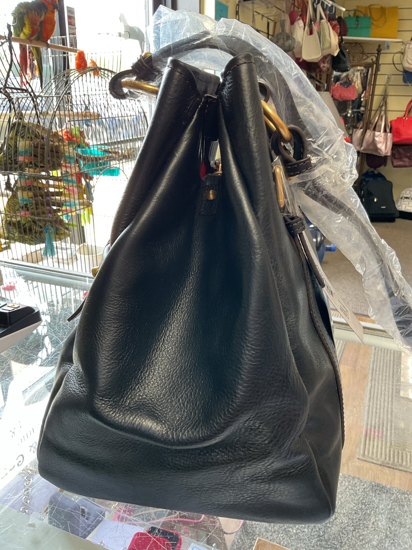 Dooney & Bourke black Large convertible shopper