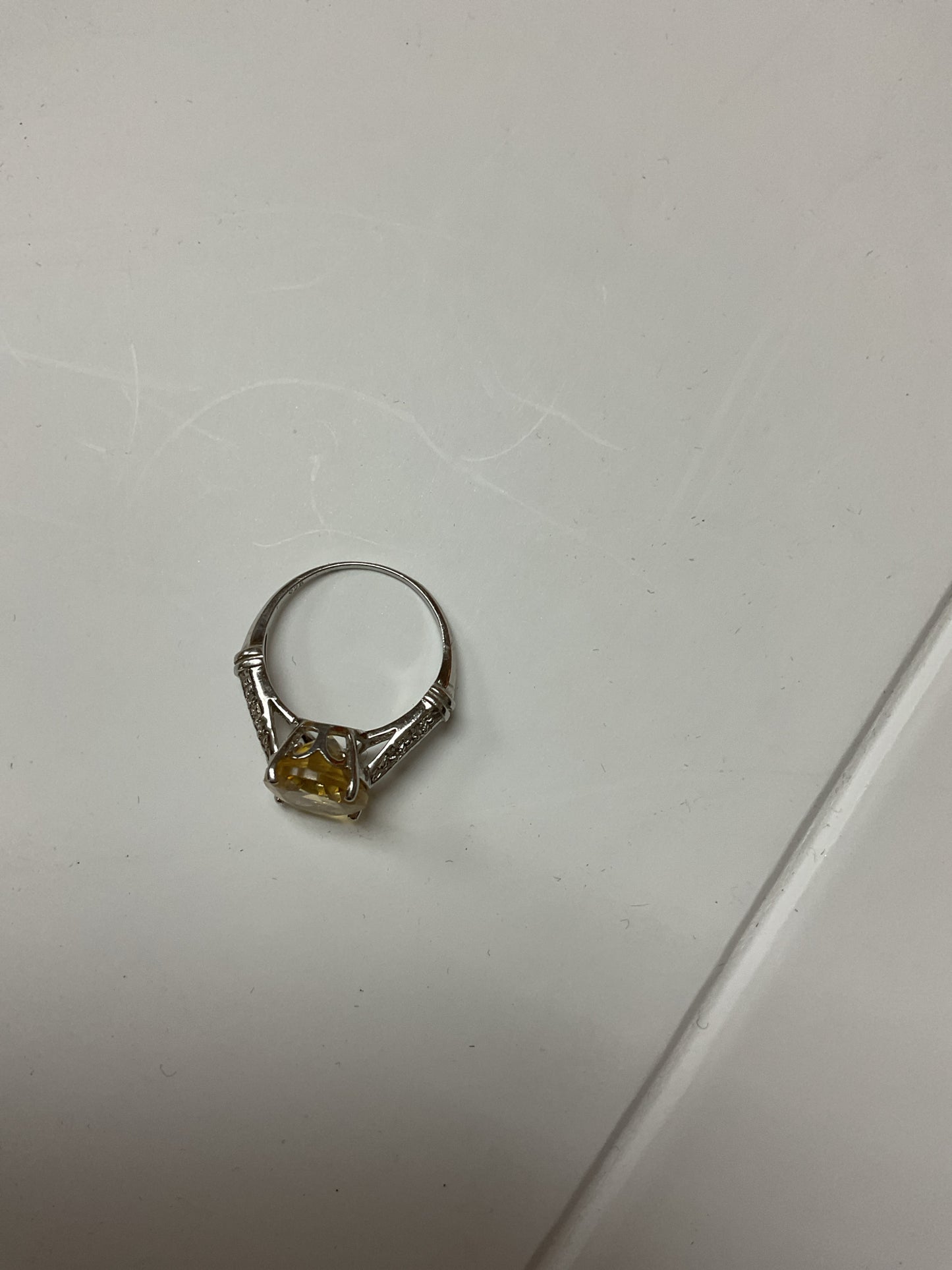 925 Sterling Ring citrine size 7