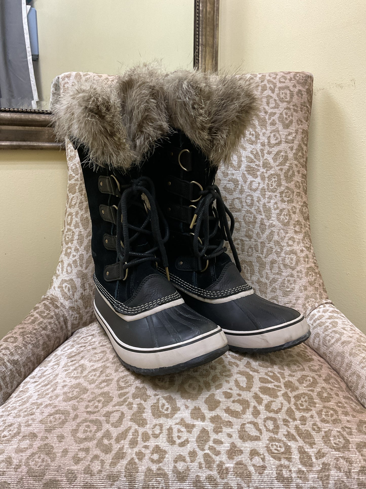 Sorel 12 Black Boots Joan of Arctic Winter