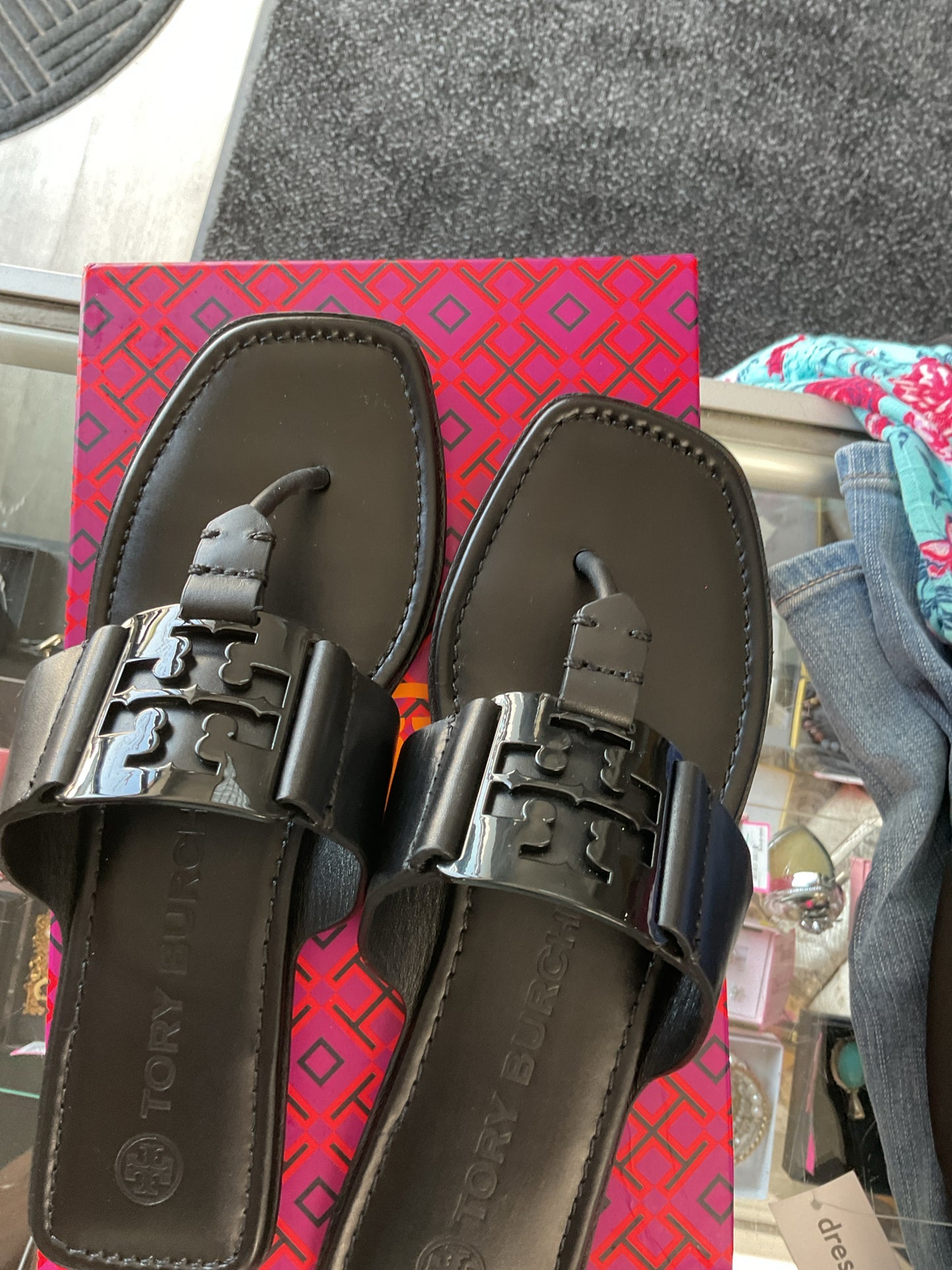 Tory Burch 7.5 Black Sandals Georgia Sandal
