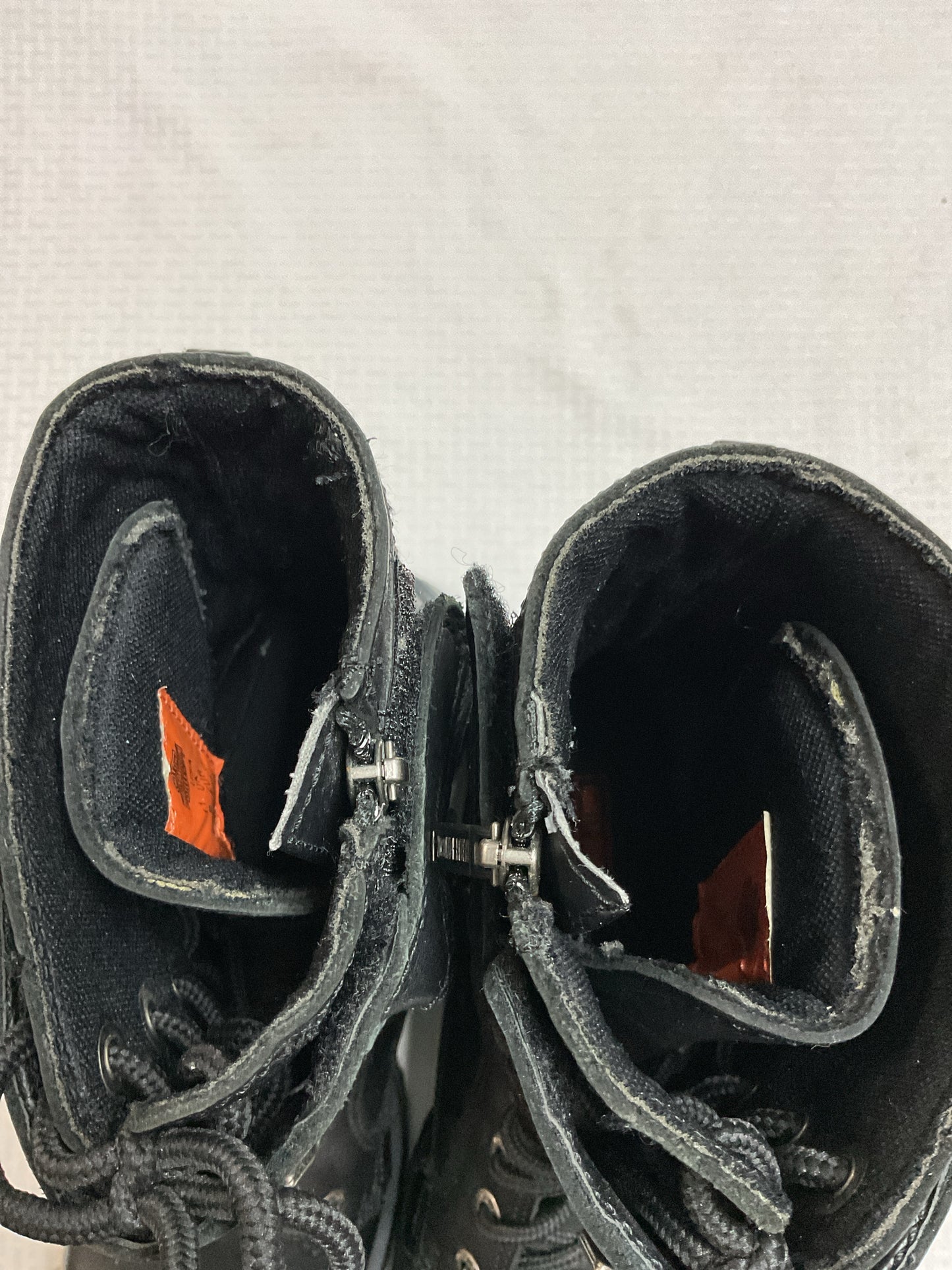 Harley Davidson 11 Black Boots EU 43 silver bar lace up