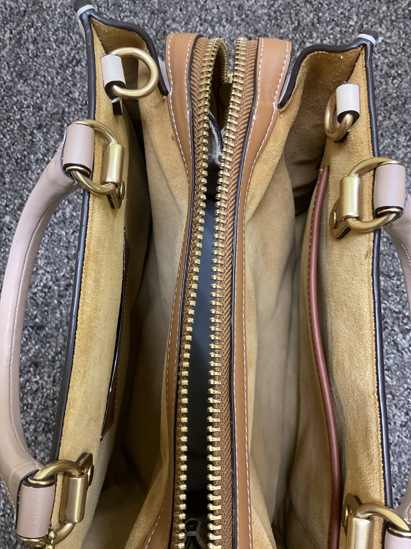 coach Purse Rogue 25 1941 3way bag signature jacquard leather beige CA302