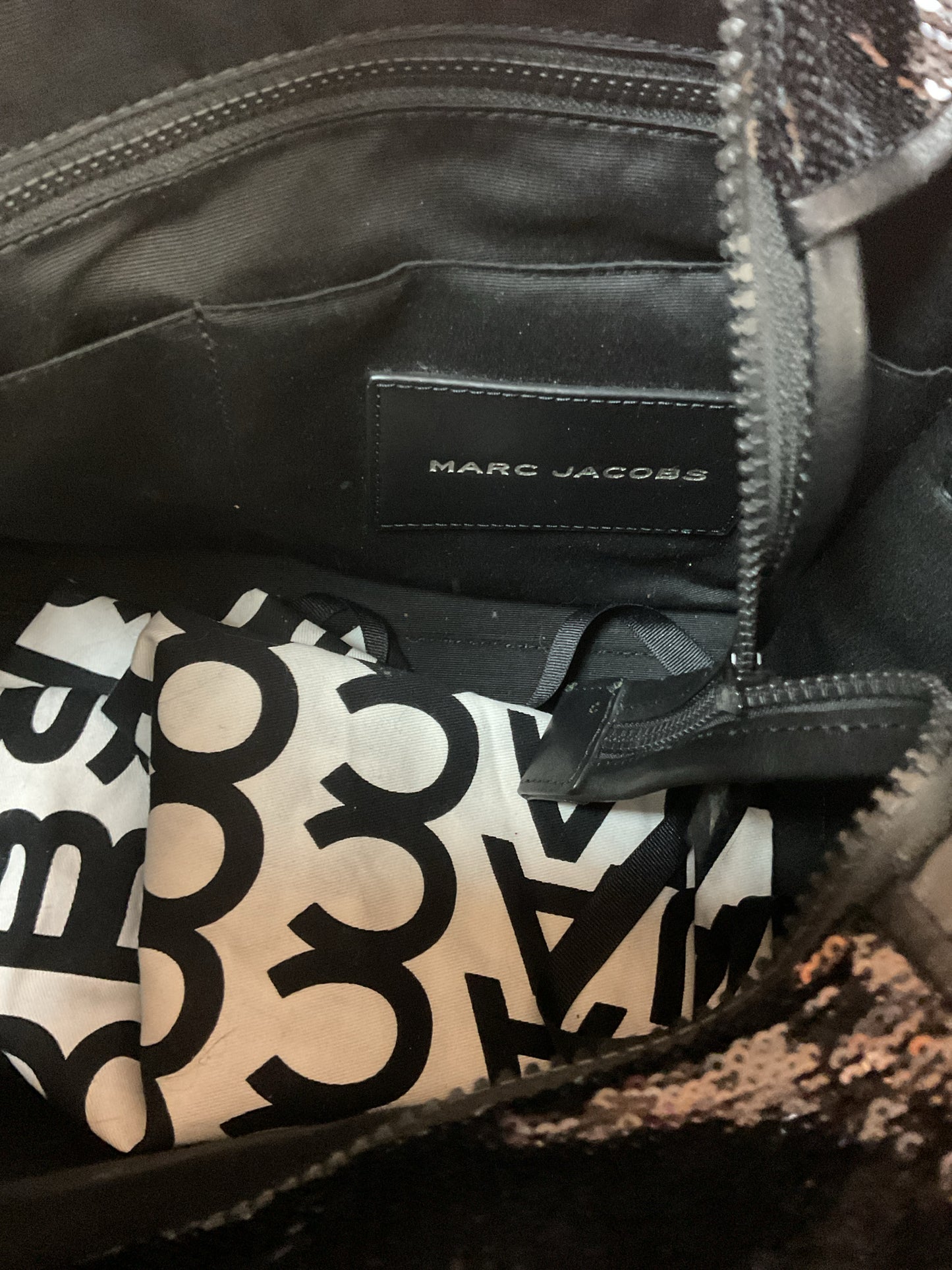Marc Jacobs Purse black sequin The Tote Bag Limited Edition