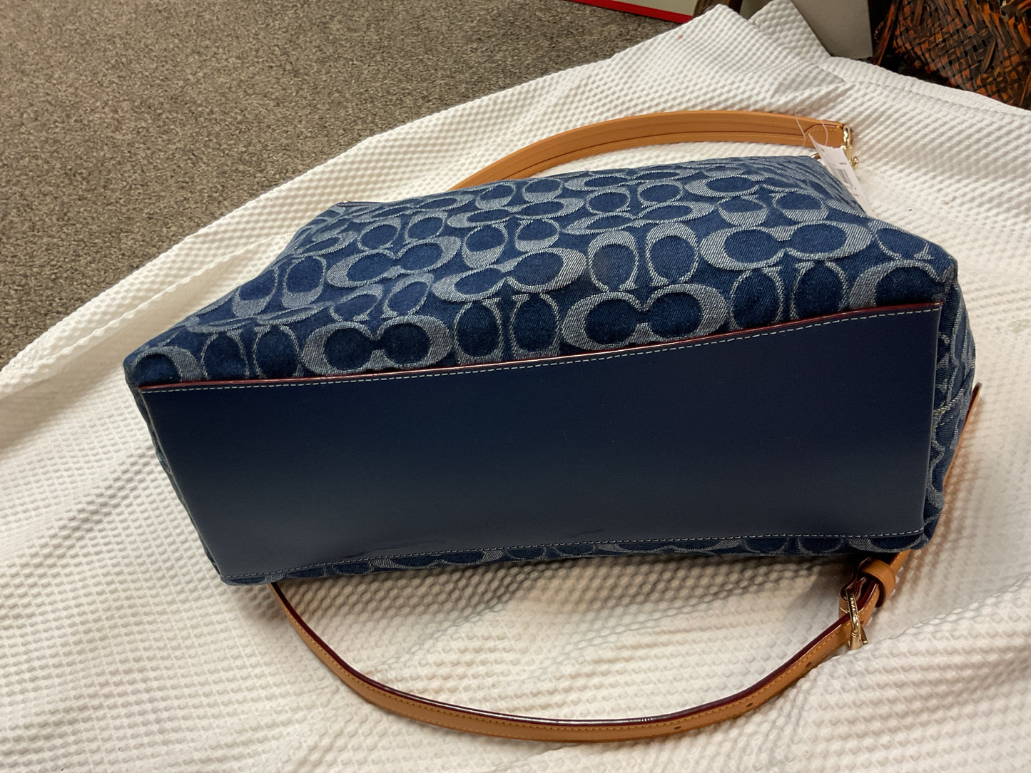 NWT Limited Coach Large Laurel Shoulder Bag In Signature Denim CY697