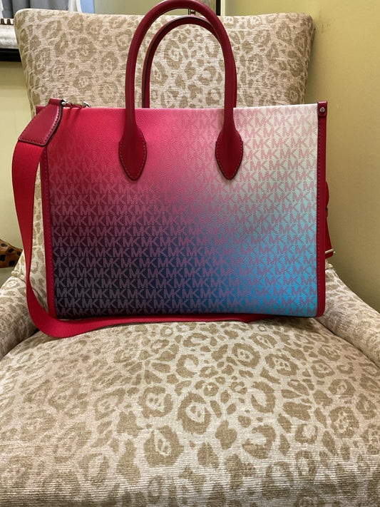 Michael Kors Purse fuchsia Mirella ombre pink tote NWT