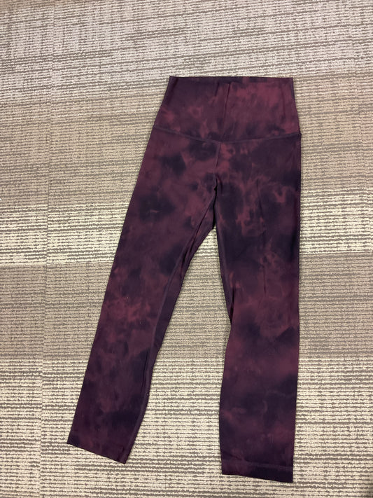 Lululemon Size 2 Burgundy Pants leggins tie dye black burg