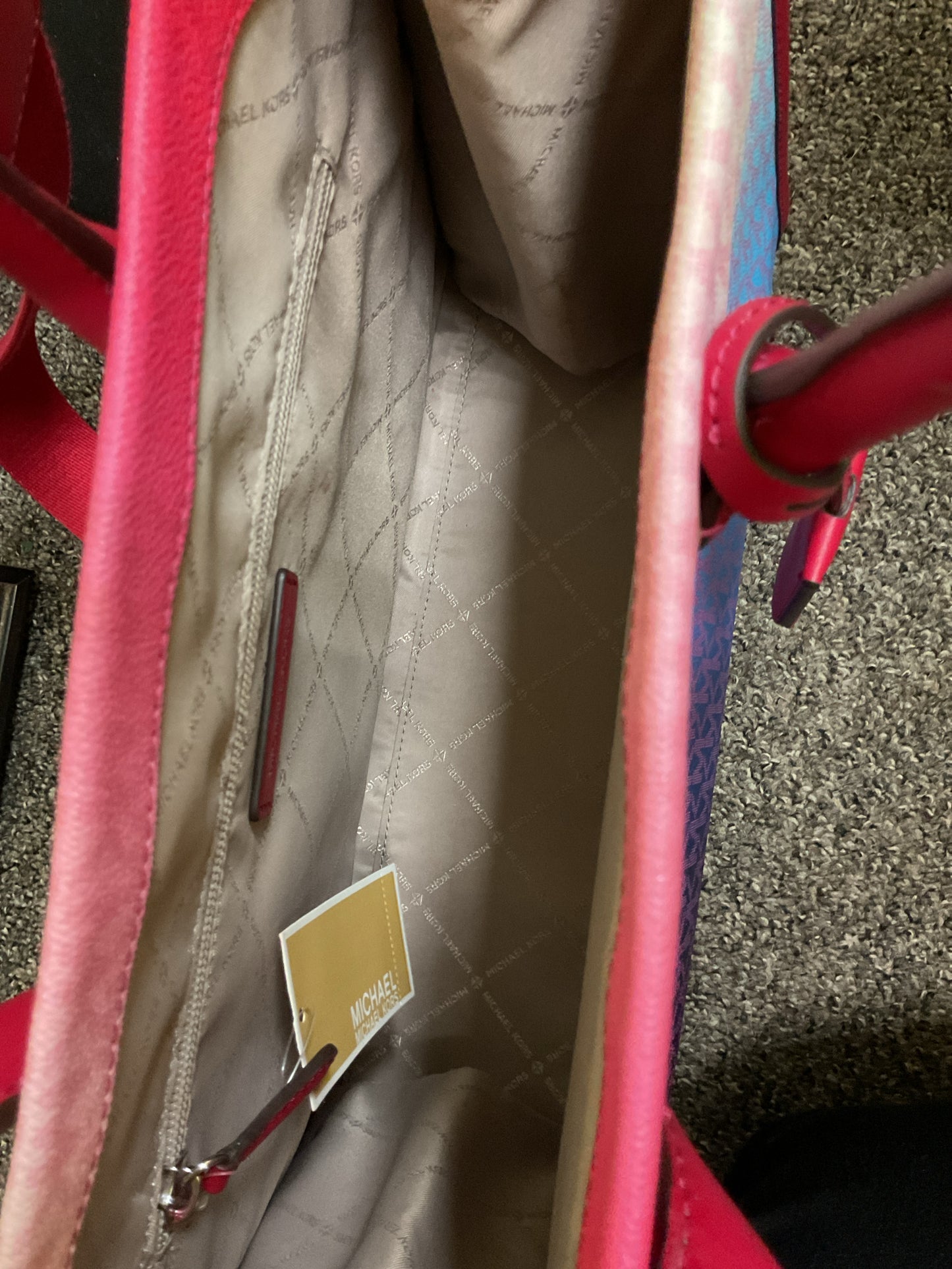 Michael Kors Purse fuchsia Mirella ombre pink tote NWT