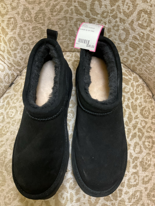 Bear Paw 9.5 Black shoes suede NEW with fleece