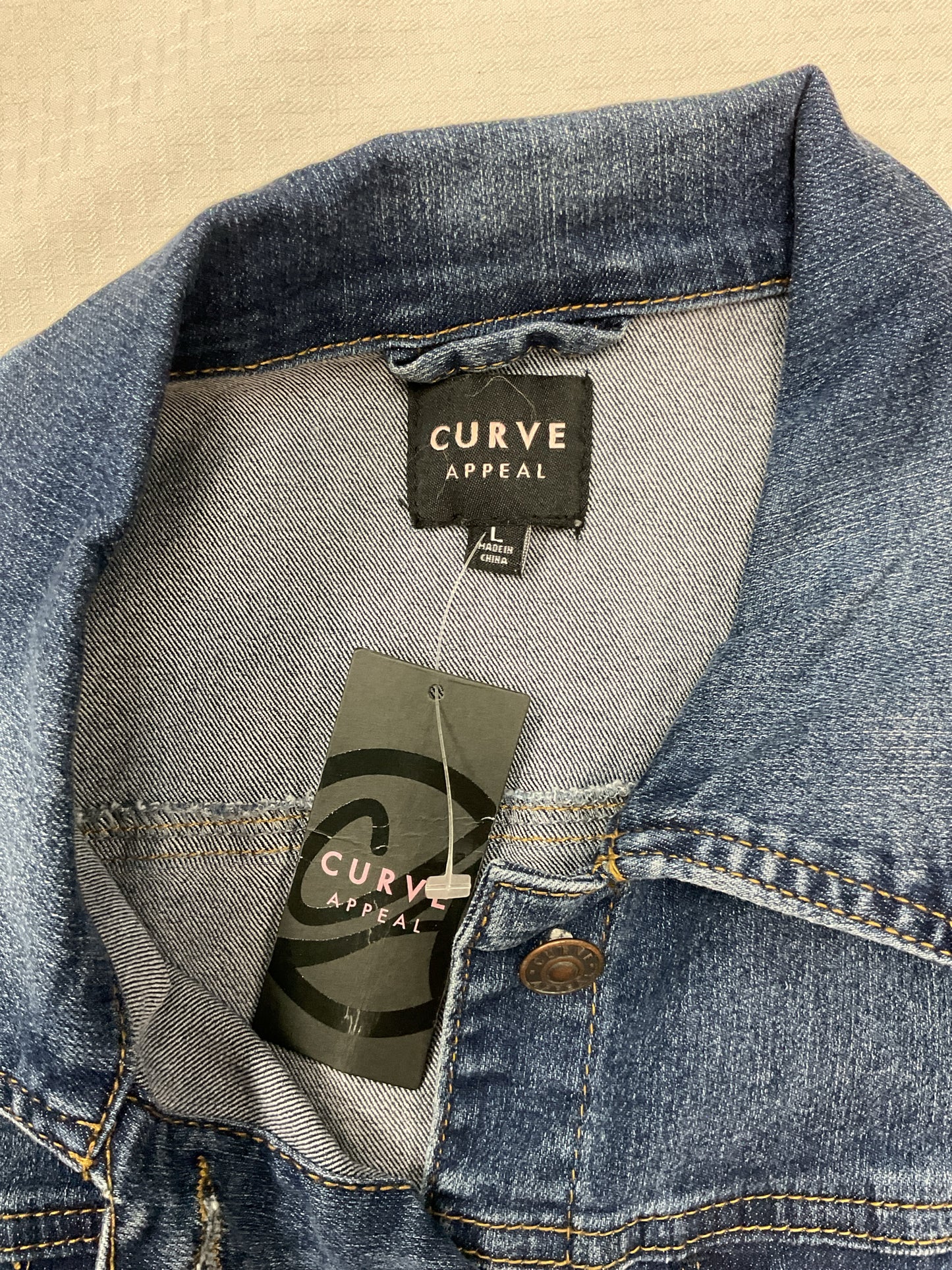 Curve Size M Navy jacket stretchy NEW jean jacket