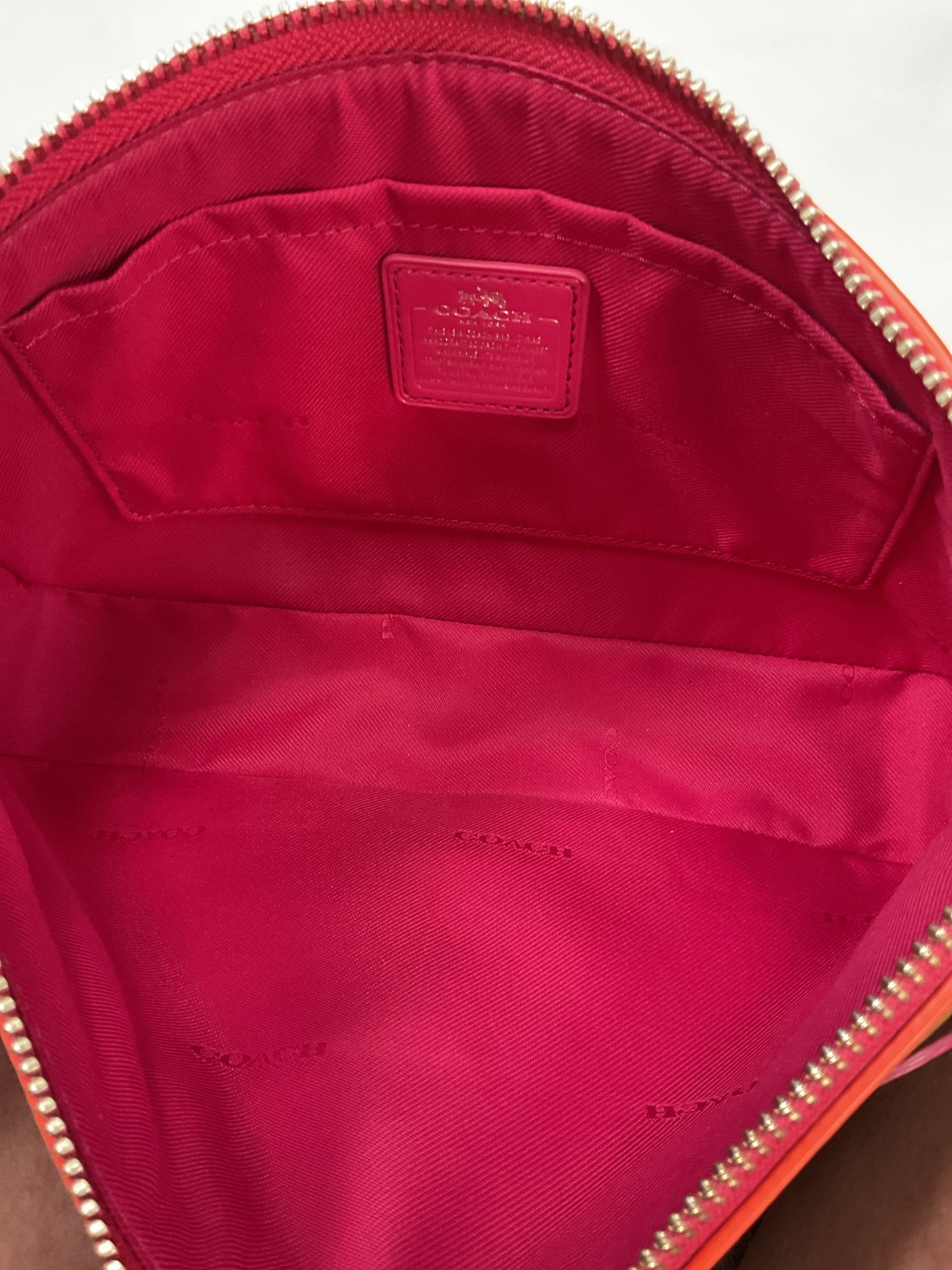 Purse Nolita orange and pink trim leather handbag small with camel leather