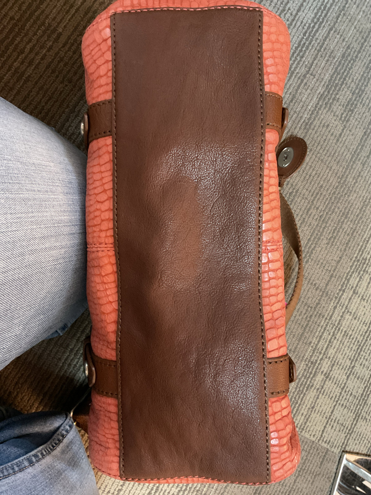 Fossil Purse NWT Mindi Satchel Heavy sturdy with long fabric messenger strap
