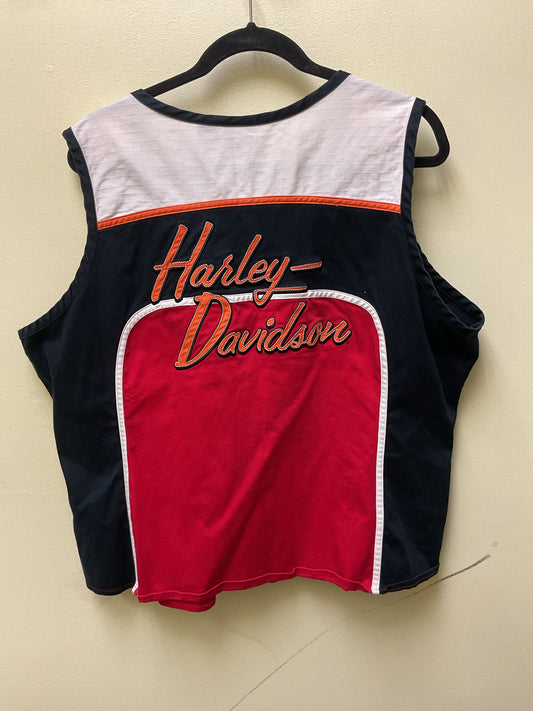Harley Davidson Size 2w Shirt She Devil Red Black and white zip tank top