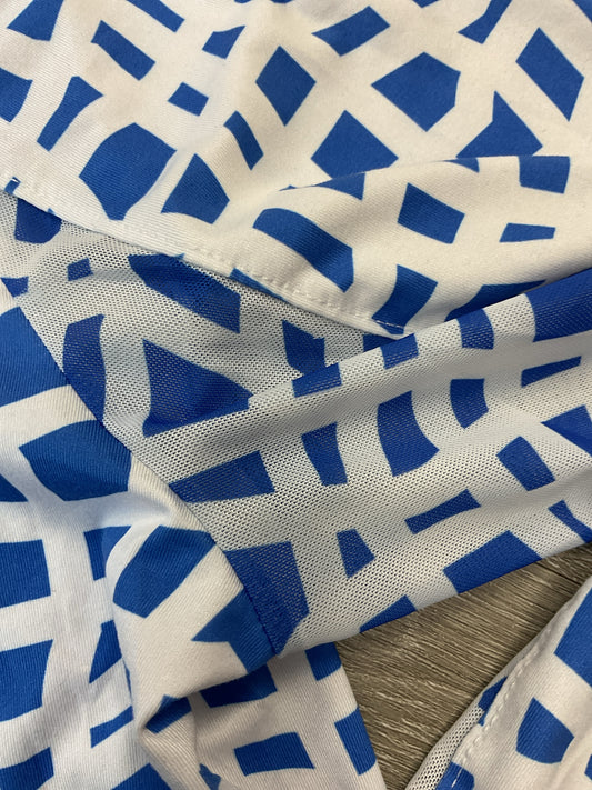 gottex Size XL Blue Shirt athletic partial zip