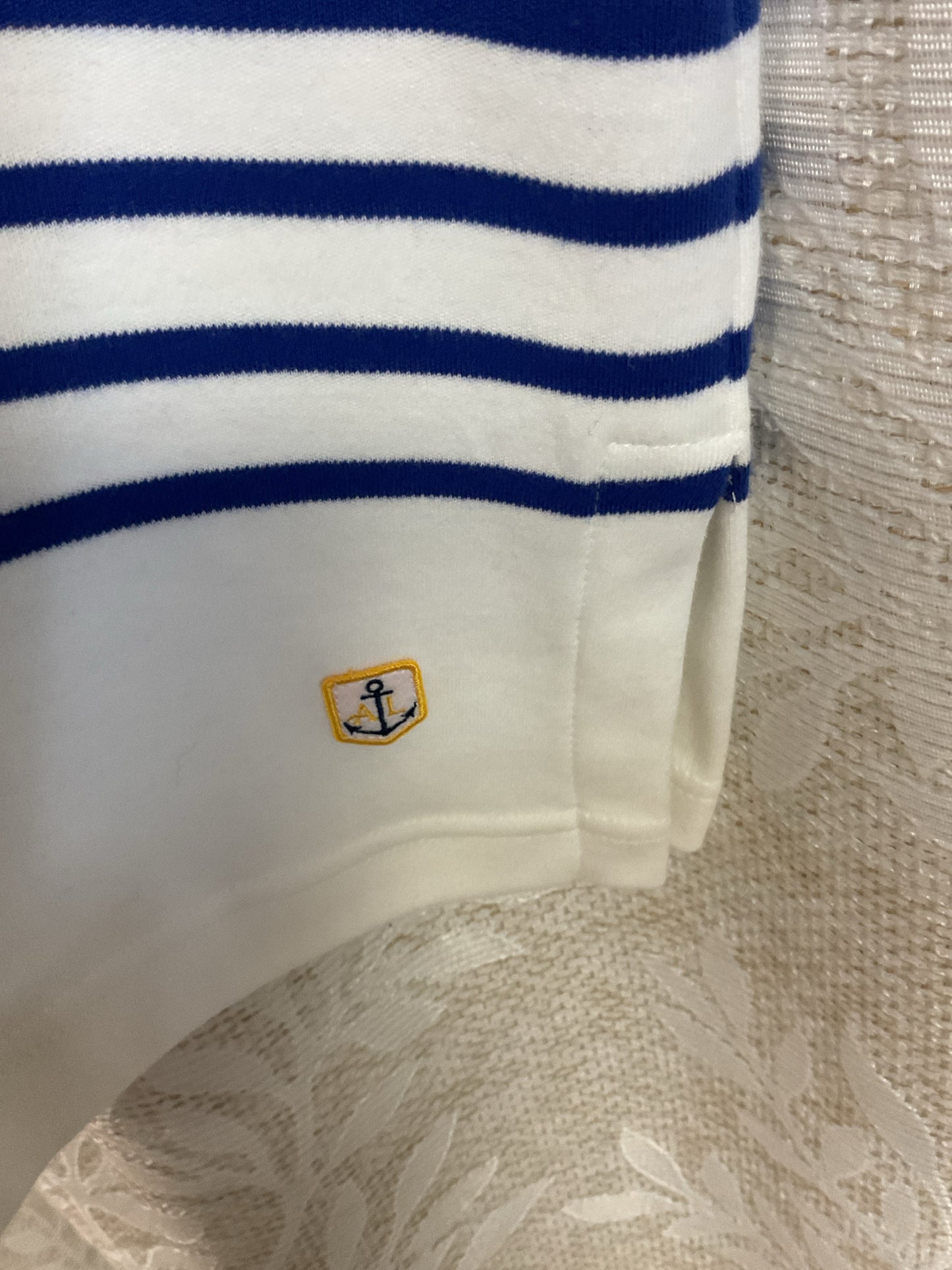 Armor Lux Size XL White Dress blue striped Nautical NWT $89