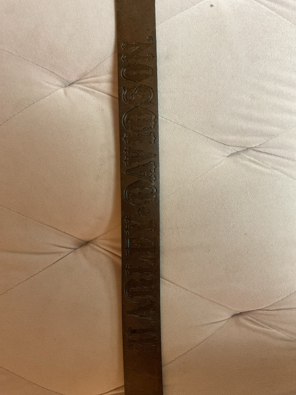 Harley Davidson Belt Men's brown embossed metal bar & sheild
