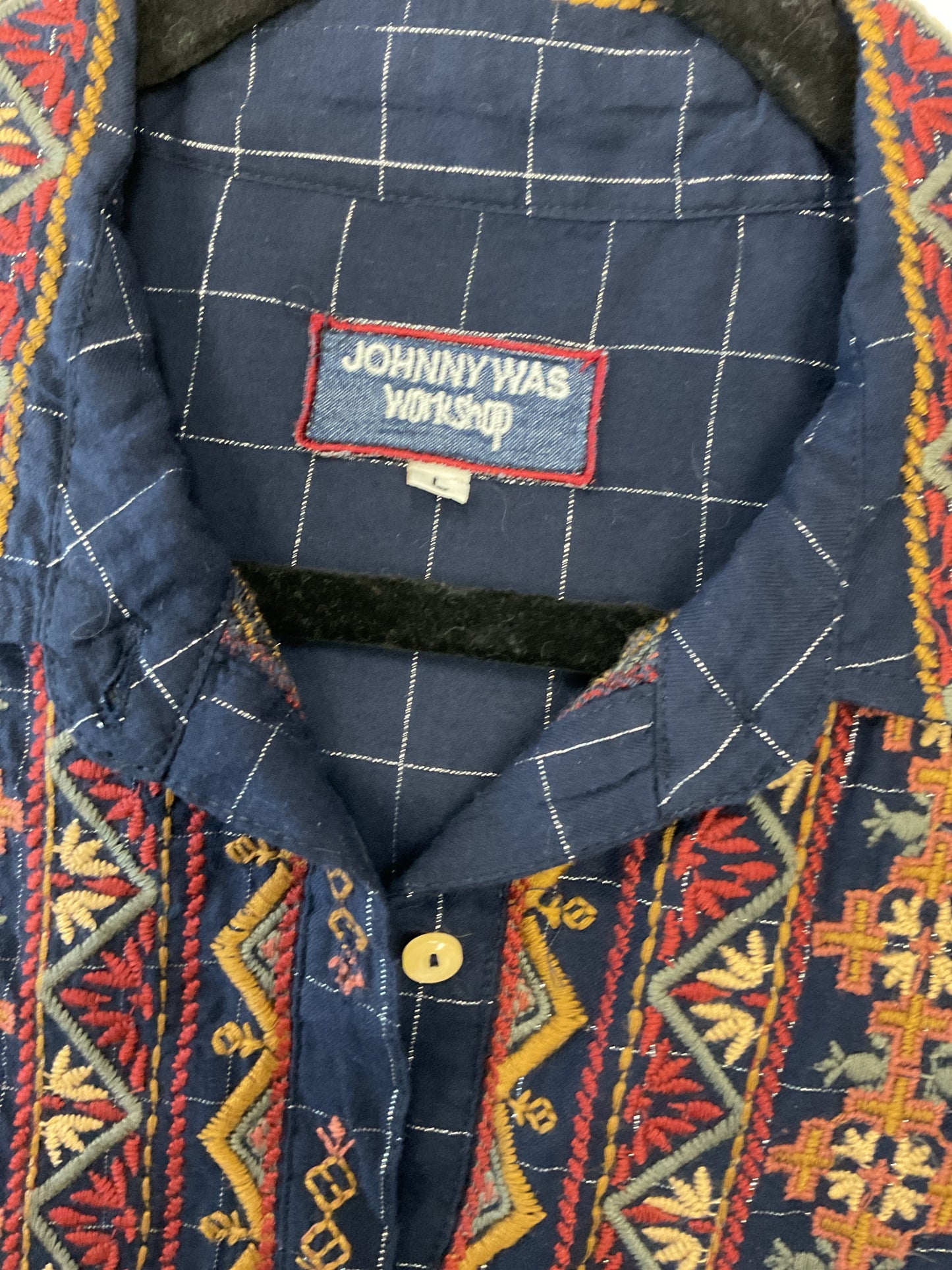Johnny Was workshop L button down shirt