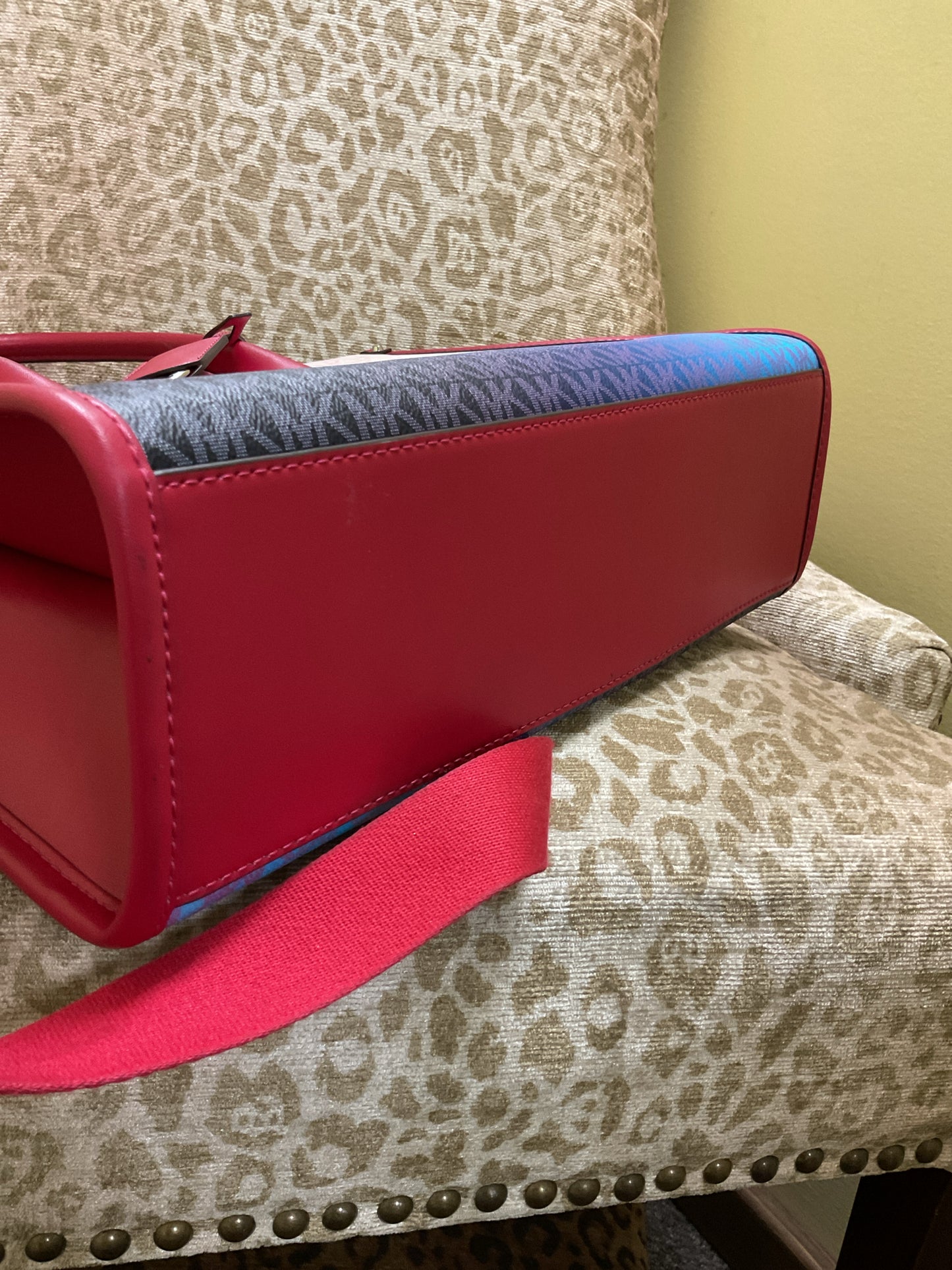 Michael Kors Purse fuchsia Mirella ombre pink tote NWT