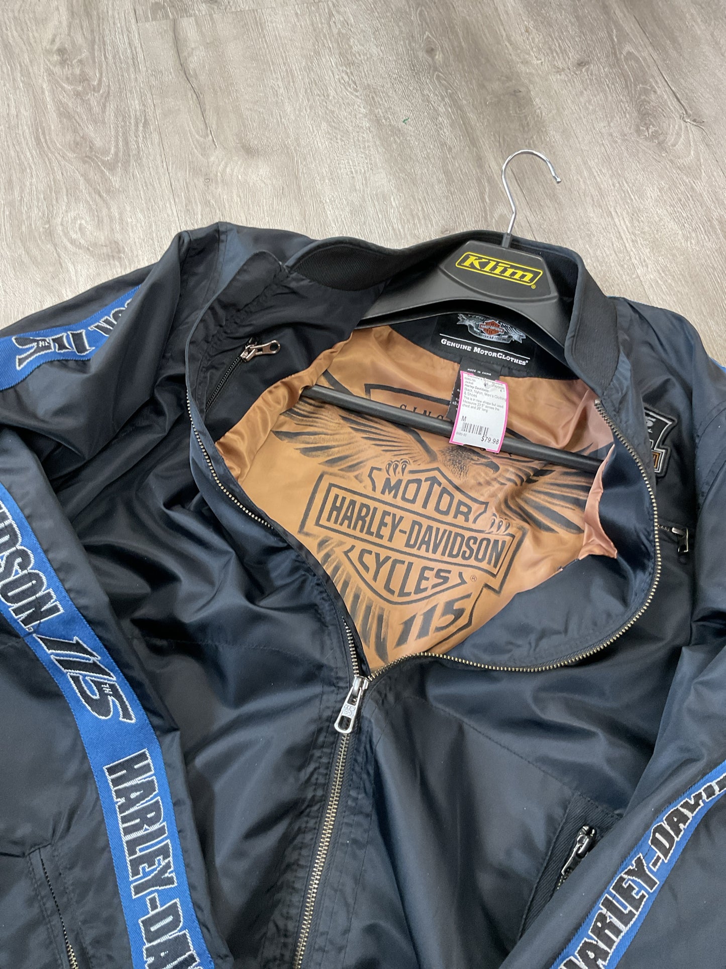 Harley Davidson Black Size M Jacket 115 years zip nylon mens