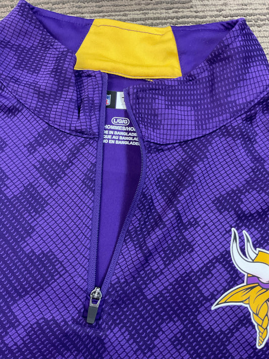 Size L NFL Team Apparel Purple Long Sleeve Shirt Minnesota Vikings Men's
