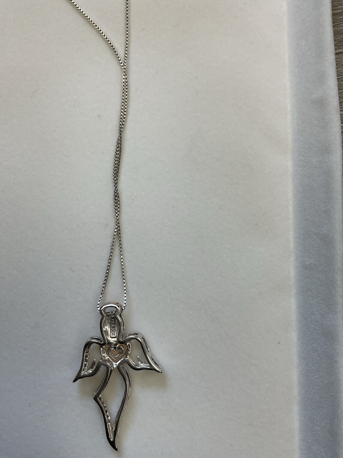 925 Sterling Necklace guardian angel