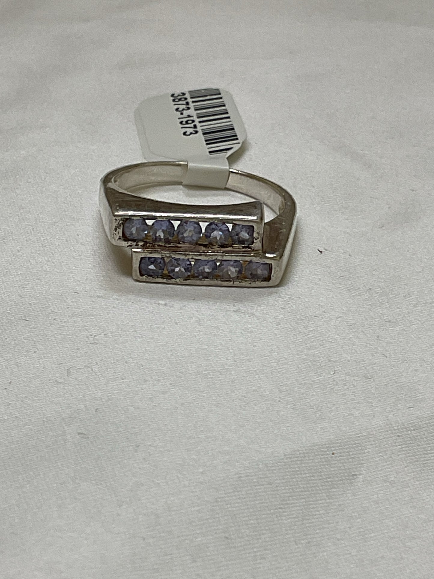 925 Sterling Ring tanzanite channel set size 9
