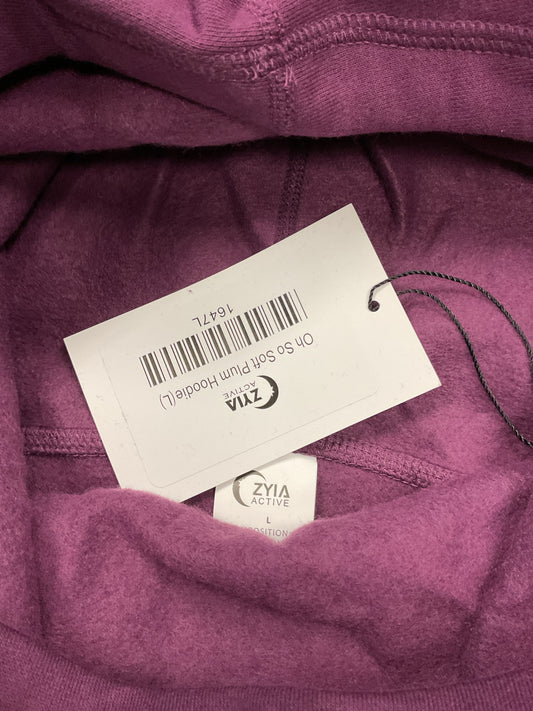 Zyia Size L Burgundy Sweatshirt hoodie new