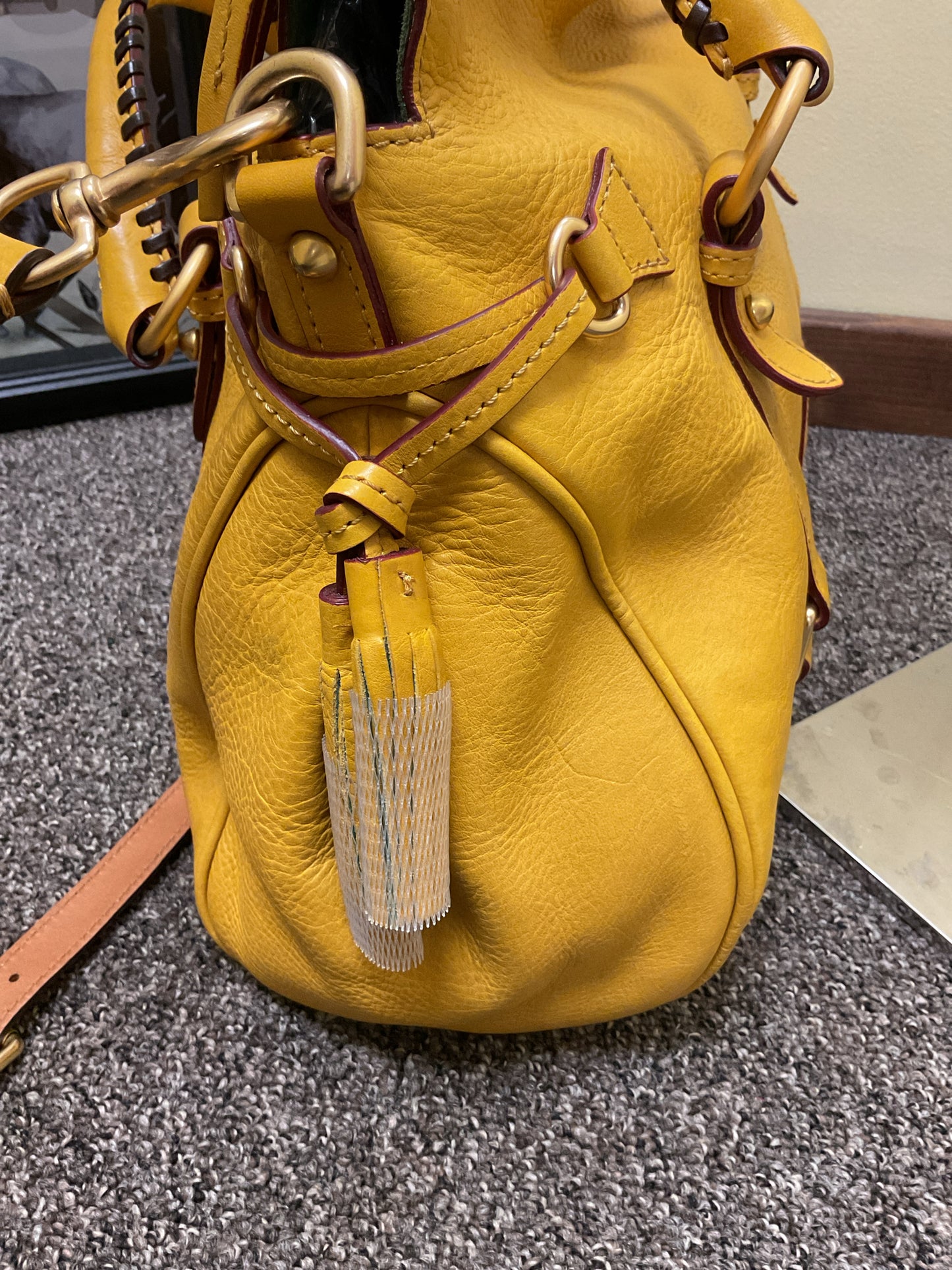 Dooney & Bourke Purse Sunflower mustard yellow medium satchel