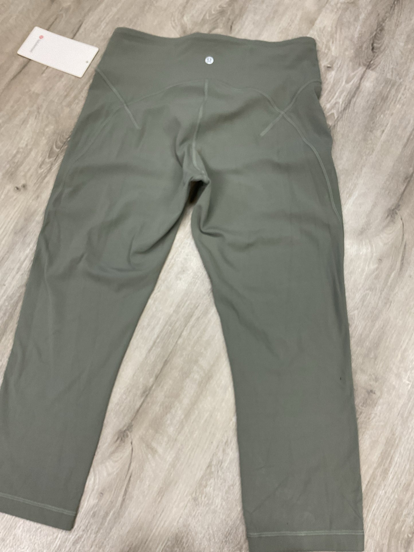 Lululemon Size 10 Olive Pants Get Centred HR Crop 21"