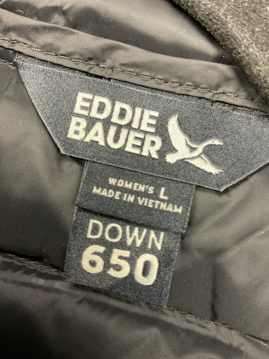 Eddie Bauer Size L Black Coat lightweight Down 650