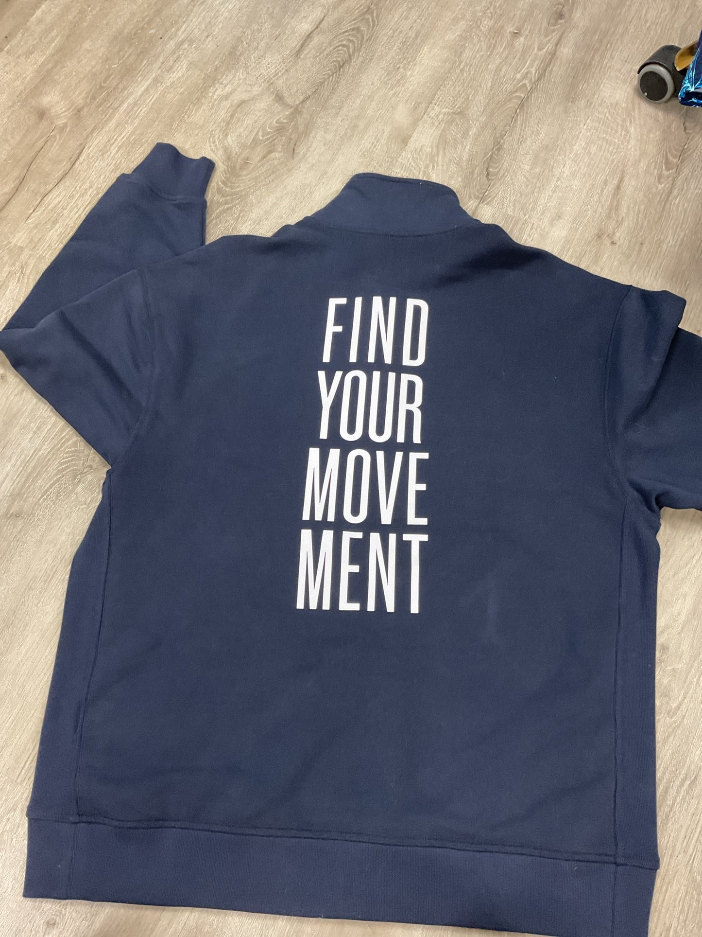 Athleta Size M Navy Sweatshirt NWT Forever Fleece 1/4" zip $99 MSRP
