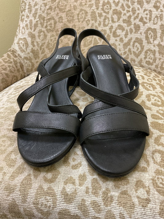 Eileen Fisher 9 Black Sandals
