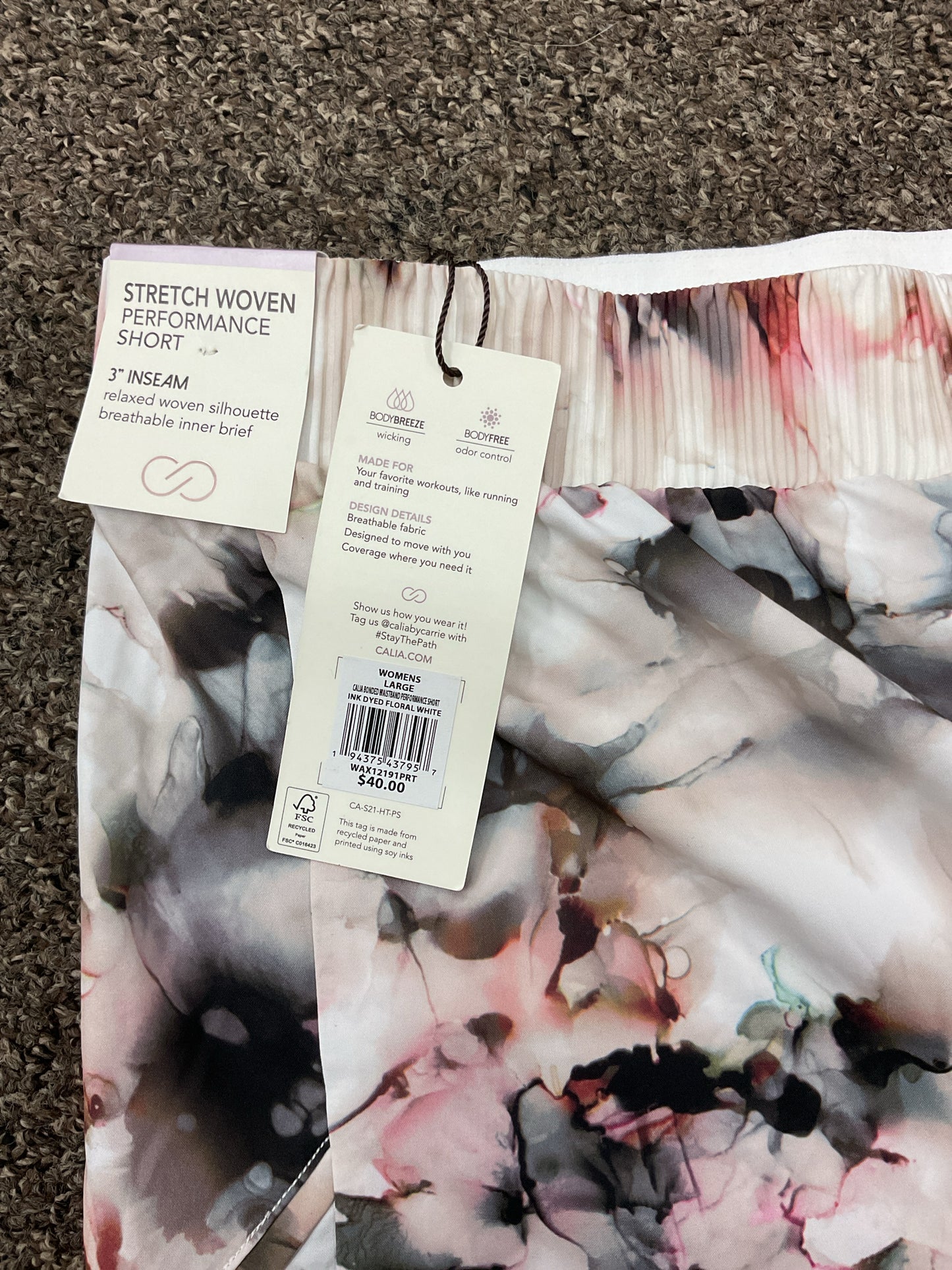 calia Size L White Shorts